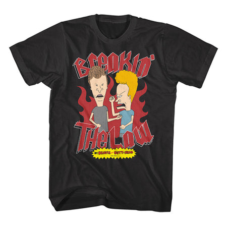 Beavis And Butthead - Breakin The Law - Black T-shirt