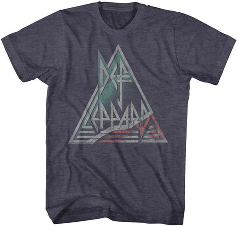 Def Leppard- Watermelone-Navy Heather Lightweight t-shirt