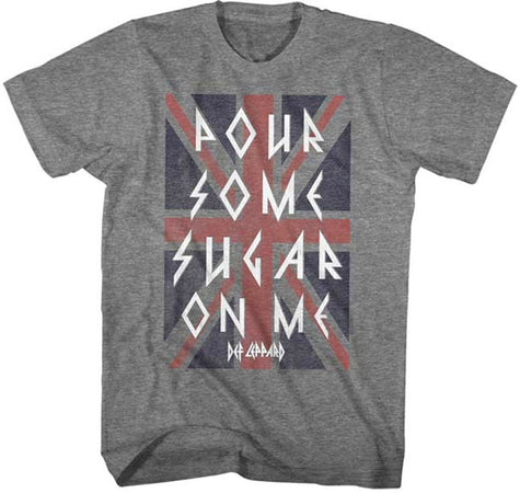 Def Leppard- Sugar-Flag-Graphite Heather t-shirt