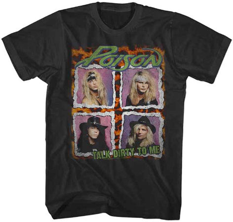 Poison-Distressed Tour-Black t-shirt