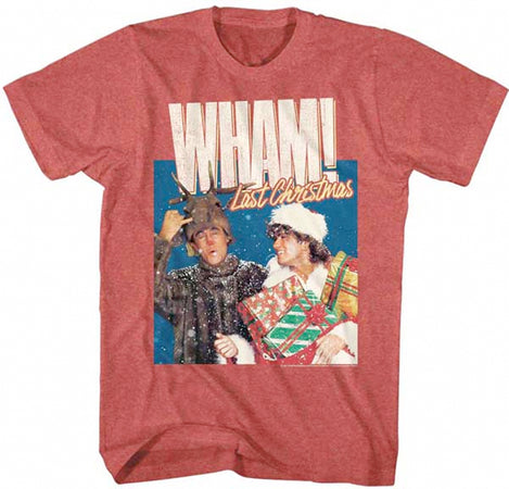 Wham-Last Christmas-Red Heather t-shirt