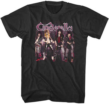 Cinderella - Band Stands - Black t-shirt