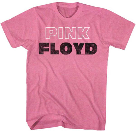 Pink Floyd-Pink White Outline-Retro Pink Heather t-shirt