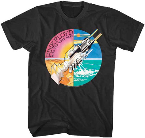 Pink Floyd-Wish You Were Here Hands Circle-Black t-shirt