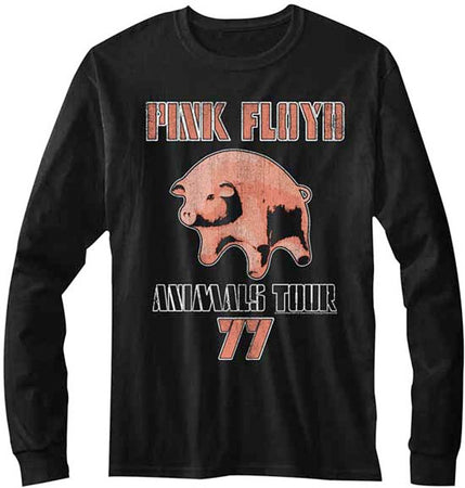 Pink Floyd-Tour 77 Longsleeve - Black t-shirt