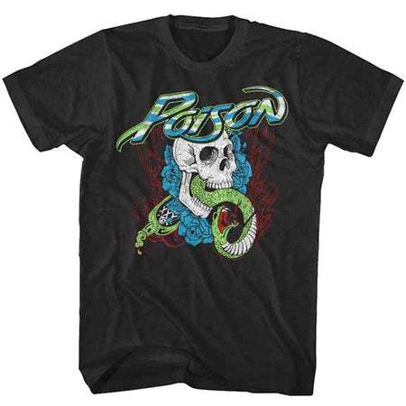 Poison - Skull - Black t-shirt