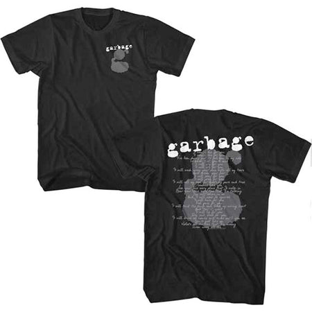 Garbage - #1 Crush Lyrics - Black t-shirt