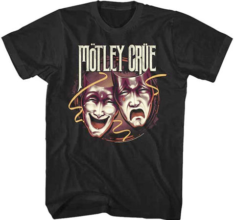 Motley Crue - Drama Masks - Black t-shirt
