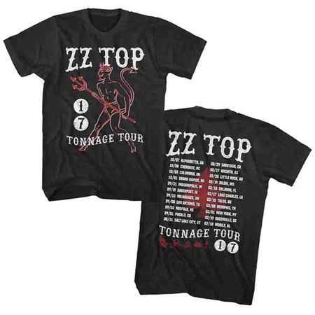 ZZ Top - Tonnage Tour 17 - Black t-shirt