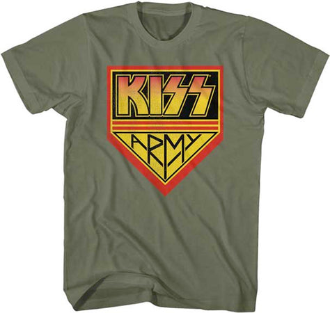 Kiss - Kiss Army - Green t-shirt