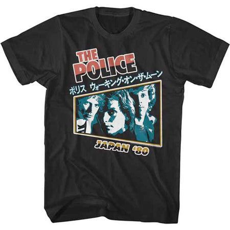 The Police - Japan 1980 - Black t-shirt