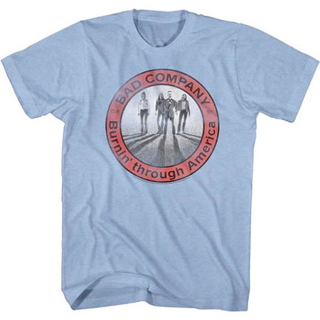 Bad Company - Burning Circle - Light Blue Heather t-shirt