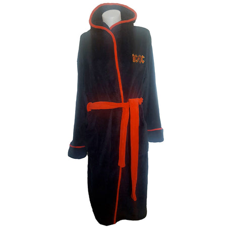 AC/DC - Logo with Backprint - Hooded Fleece Bathrobe