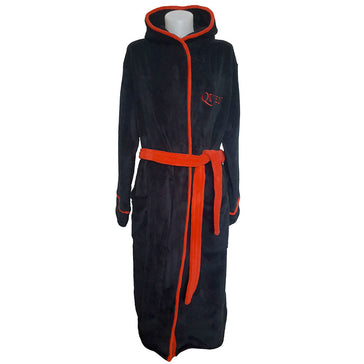 Queen - Classic Crest with Backprint - Hooded Fleece Bathrobe