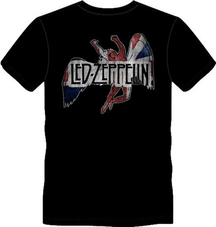 Led Zeppelin -  Icarus Flag - Black T-shirt