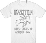 Led Zeppelin -  USA 1977 - White T-shirt