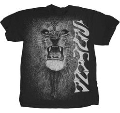 Santana White Lion on Black t-shirt