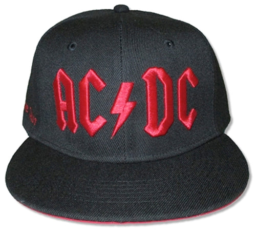 AC/DC -  Red 3D Logo -  Snap Back Baseball Cap