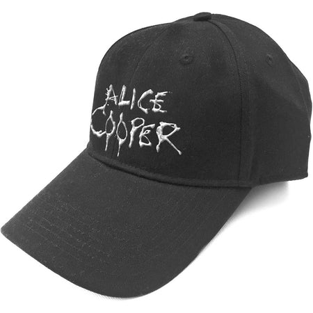 Alice Cooper - Silver Logo - Black OSFA Snapback Baseball Cap