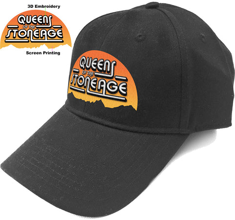 Queens of The Stone Age - Sunrise Logo - Black Baseball Cap