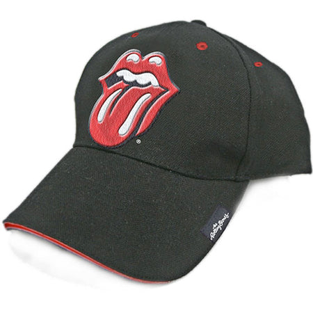 The Rolling Stones - Classic Tongue Logo - Black Baseball Cap