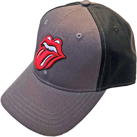 The Rolling Stones - Classic Tongue Logo - 2 Tone-Charcoal Grey and Black Baseball Cap