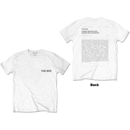 The 1975 - A Brief Inquiry with Back Print - White t-shirt