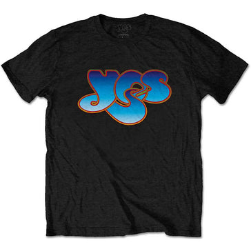 Yes - Classic Blue Logo - Black t-shirt