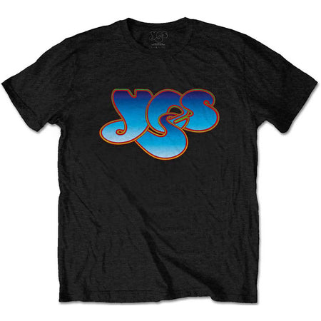 Yes - Classic Blue Logo - Black t-shirt