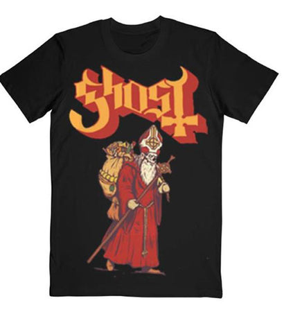 Ghost - Papa Noel - Black  T-shirt