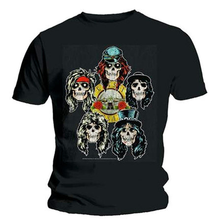 Guns N Roses - Vintage Heads - Black t-shirt