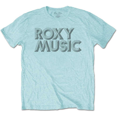 Roxy Music - Disco Logo - Sky Blue t-shirt