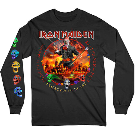 Iron Maiden - Nights Of The Dead Longsleeve with Arm Print - Black t-shirt