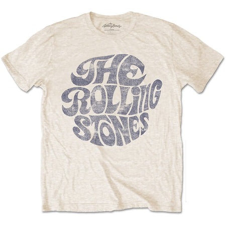 The Rolling Stones - Vintage 1970's Logo - Sand T-shirt