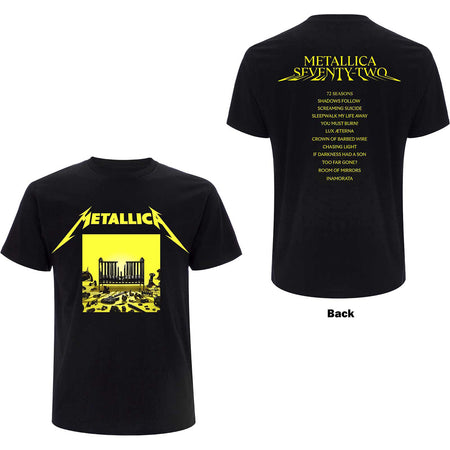 Metallica - 72 Seasons Squared Cover with Tracklist Backprint - Black t-shirt