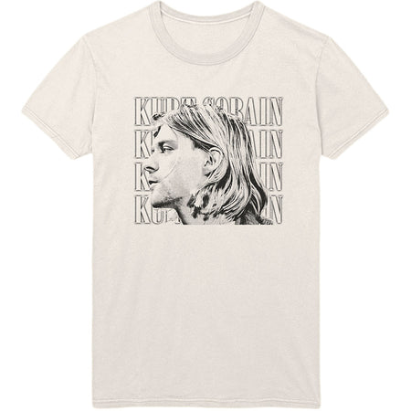 Nirvana - Kurt Cobain-Contrast Profile - Natural t-shirt