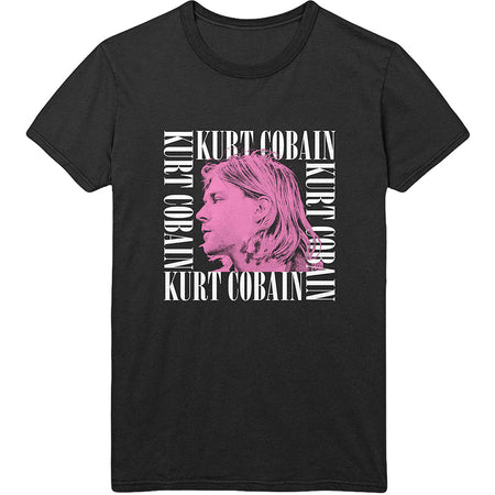 Nirvana - Kurt Cobain-Head Pic Frame - Black t-shirt