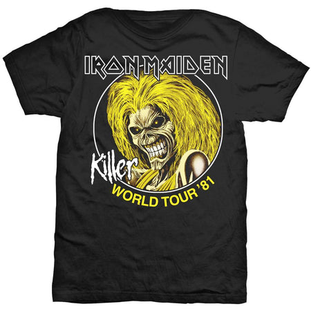 Iron Maiden - Killer World Tour 81 - Black T-shirt