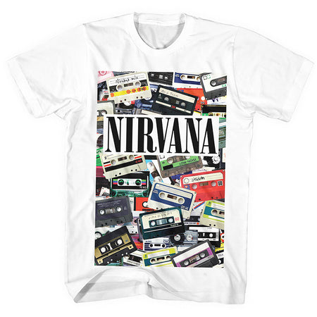 Nirvana - Kurt Cobain-Cassettes - White t-shirt