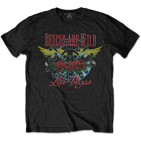 Aerosmith - Deuces Are Wild-Vegas - Black T-shirt