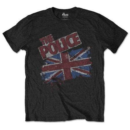 The Police - Vintage Flag - Black T-shirt