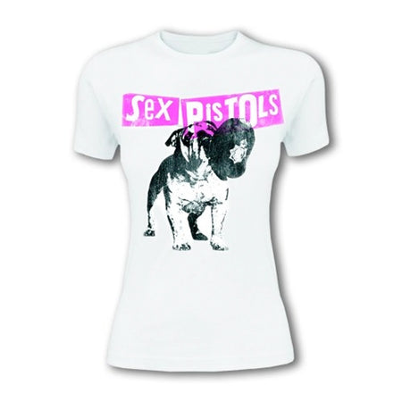 Sex Pistols - Bull Dog - Girl's Junior White  T-shirt