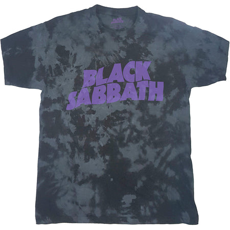Black Sabbath - Wavy Logo - Dip Dye Black T-shirt