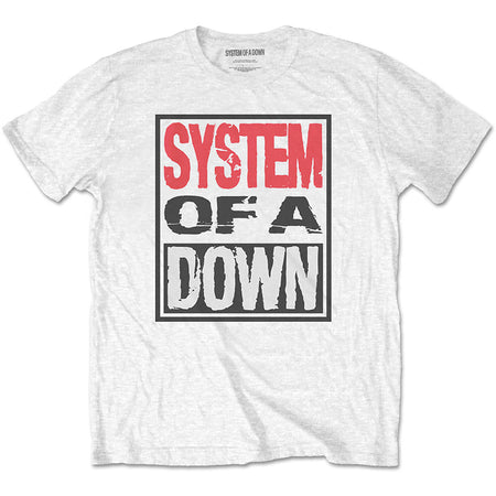 System Of A Down - Triple Stack Box - White T-shirt