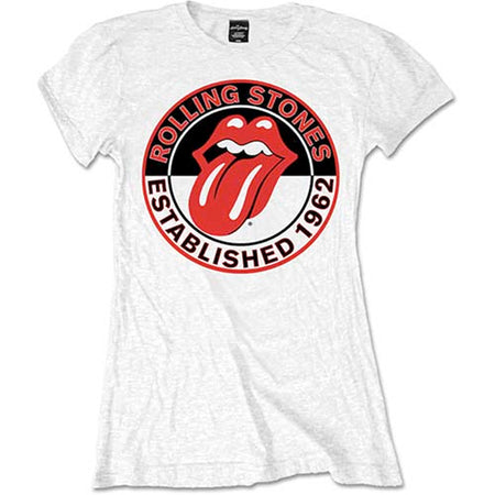 The Rolling Stones - Established 62 - Ladies White T-shirt