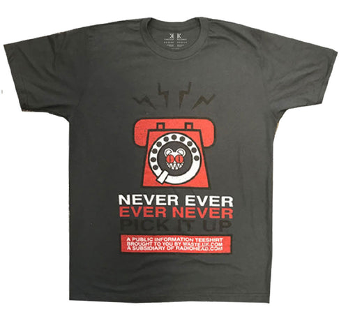 Radiohead - Never Pick It Up - Charcoal Grey 100% Organic Cotton t-shirt