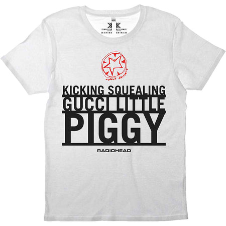Radiohead - Gucci Piggy - White 100% Organic Cotton t-shirt