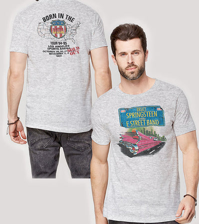 Bruce Springsteen - Pink Cadillac - Grey T-shirt