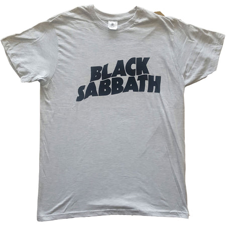 Black Sabbath - Black Wavy Logo - Grey t-shirt