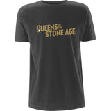 Queens Of The Stone Age - Metallic Text Logo - Black t-shirt